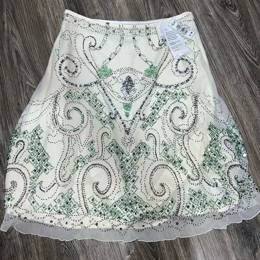Basil & Maude Vintage 90s fairycore beaded sequin skirt